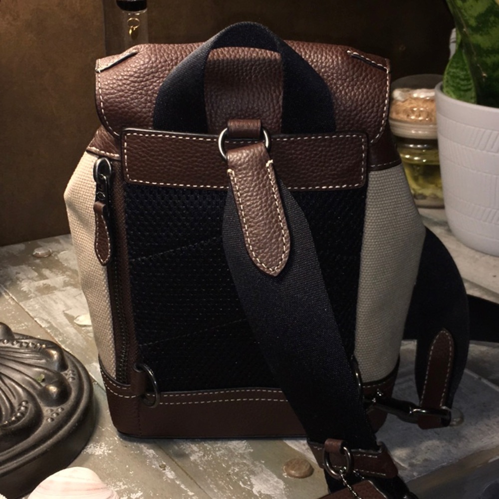 Coach Hudson Small Backpack Crossbody Unisex Canvas/Leather EUC - Picture 8 of 8